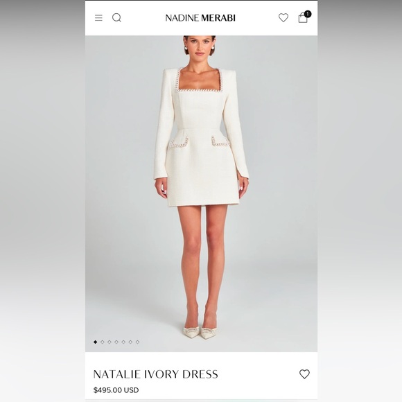 NATALIE IVORY DRESS SIZE M - Picture 2 of 10